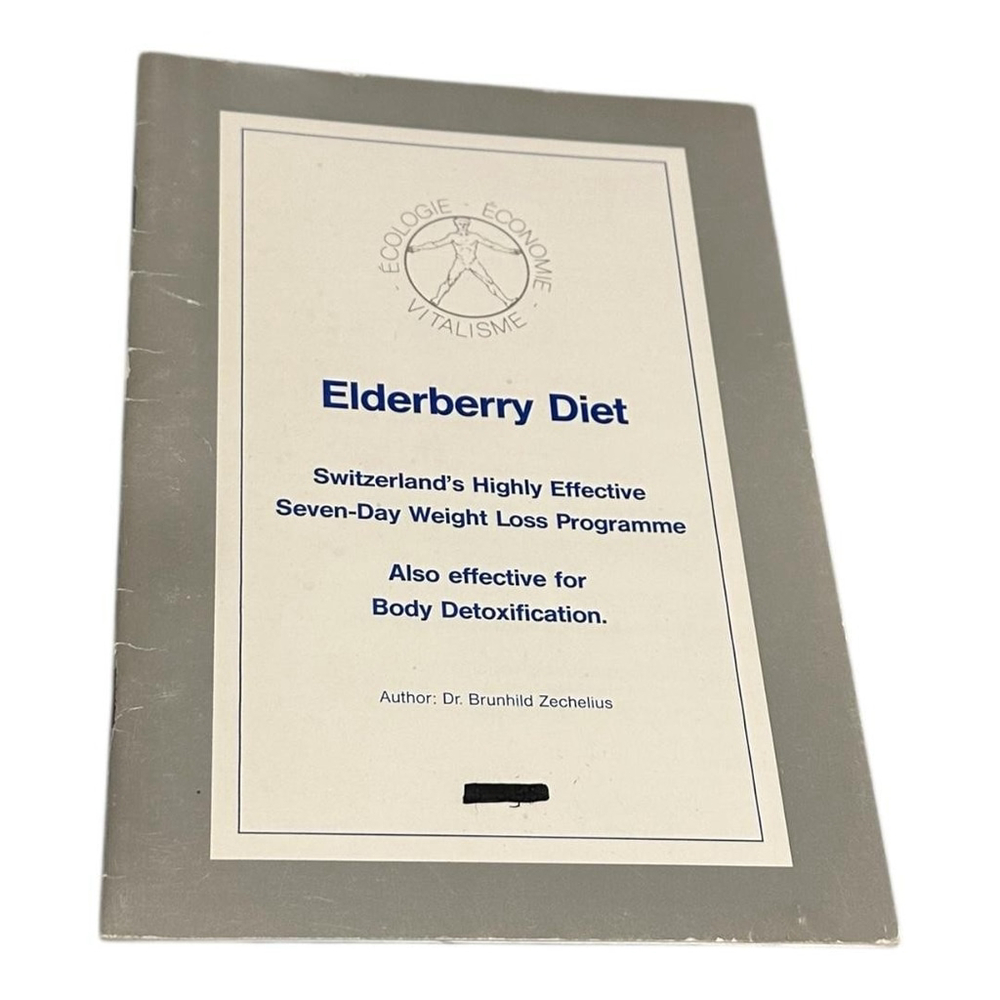 Vintage Elderberry Diet Brunhild Zechelius Swiss Weight Loss Detox Pamphlet